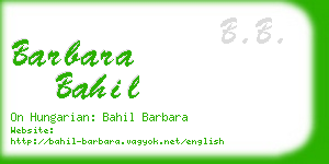 barbara bahil business card